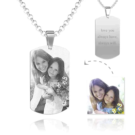 Colar Gravado Personalizado - "Badge Of Love"