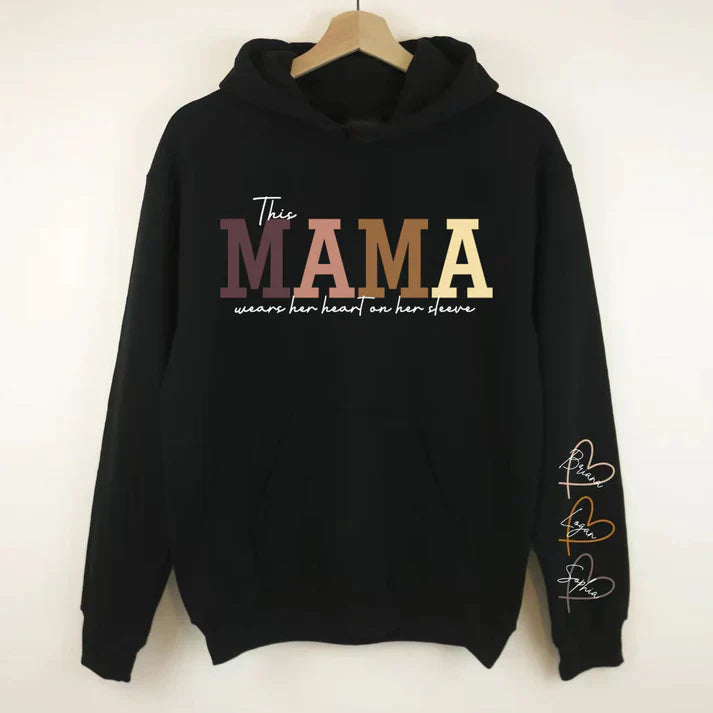 Mom's Heartfelt Sleeve Personalized Sweatshirt