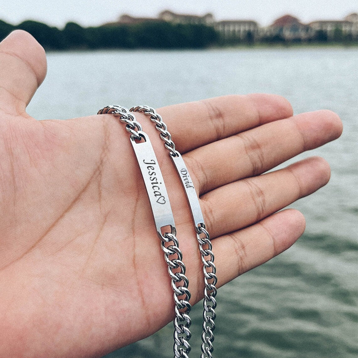 Pulsera cubana de encargo del día de San Valentín