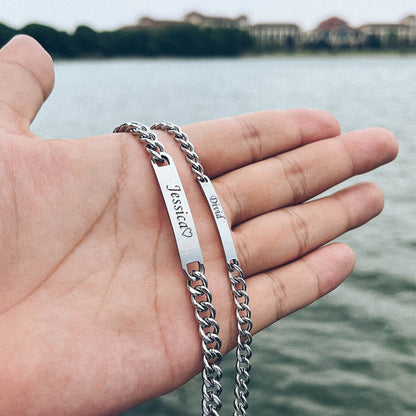 Bracelet cubain de la Saint-Valentin personnalisé